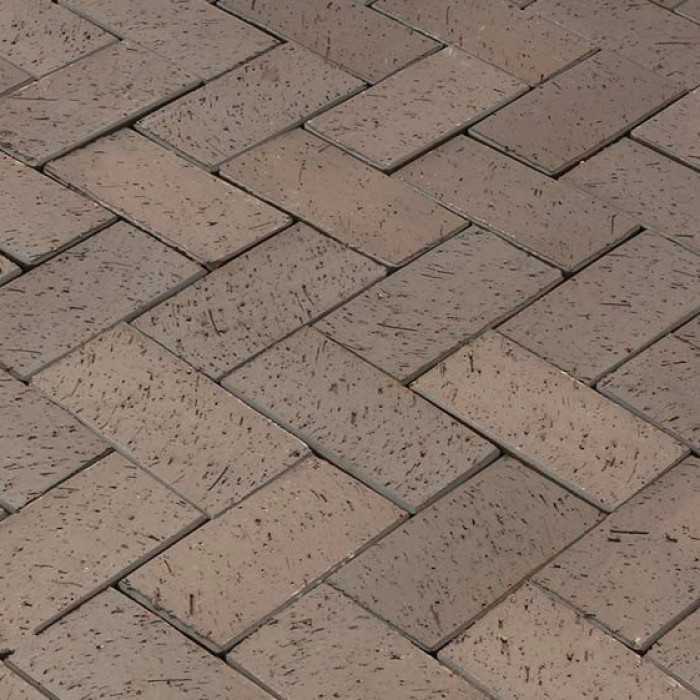 Клинкерная брусчатка Lode Wega коричневая шероxоватая, 200x100x52 мм